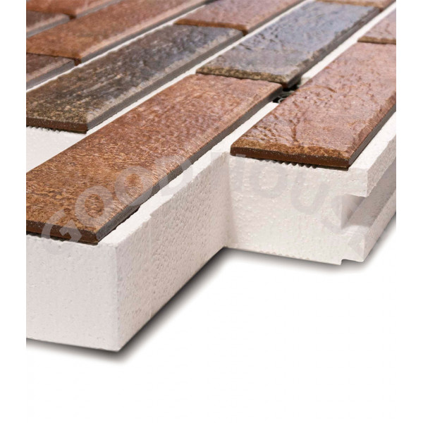 Термопанель Good House с керамической плиткой CERRAD Loft Brick Chili Т113-01 ППС, 1025х455мм 0,47м2