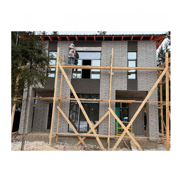Термопанель Good House с керамической плиткой Березакерамика BRICK WALL Табачный Т111-66 ППС, 1185х395мм 0,37м2