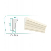 Карниз фасадный KS-126 (240x65x15x2000mm)