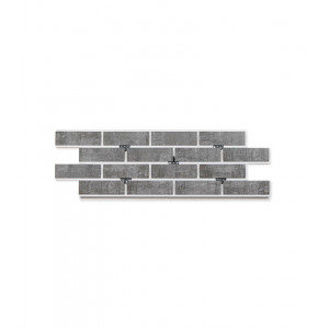 Термопанель Good House с керамической плиткой Березакерамика BRICK WALL Серый Т111-65 ППС, 1185х395мм 0,37м2